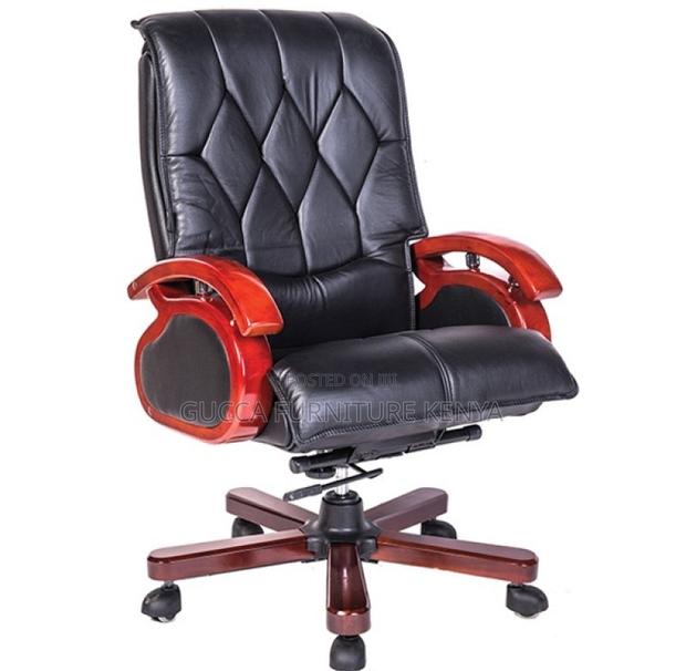 Office Chairs: Modern Director's Leather High Back Chair - thumbnail 2