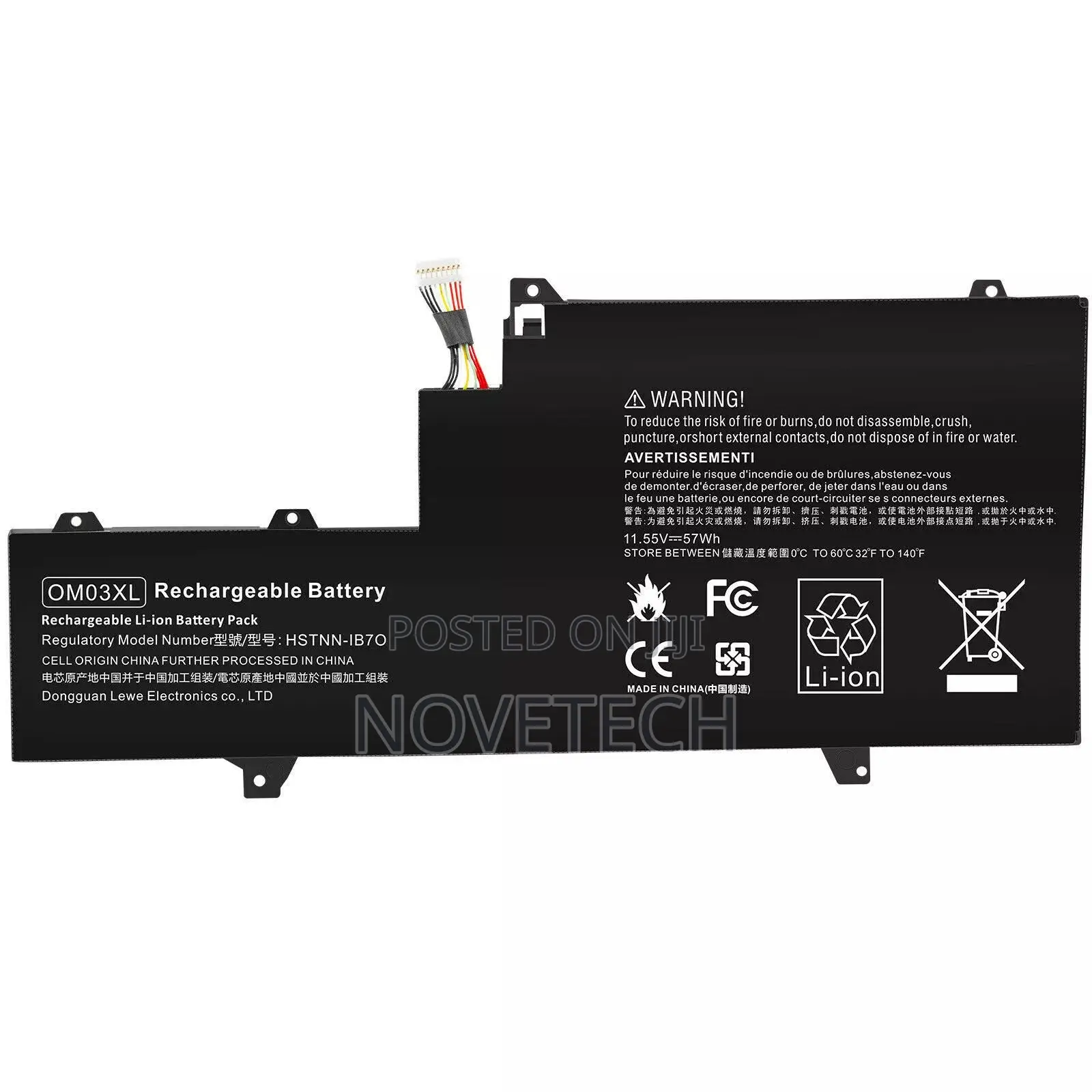 Battery Om03xl for Hp Elitebook X360 1030 G2 Series Laptop