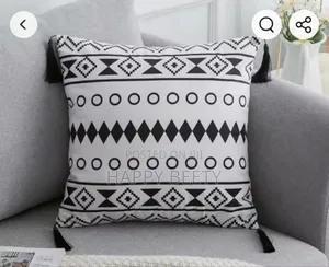 Black and White Cotton Throw Covers