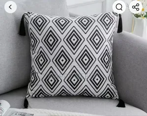 Black and White Cotton Throw Covers