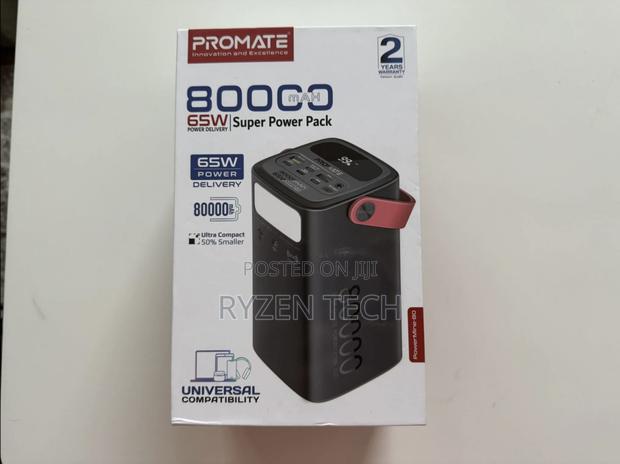 Promate 80000mah High-Capacity 65w Fast-Charging Powerpack - main view