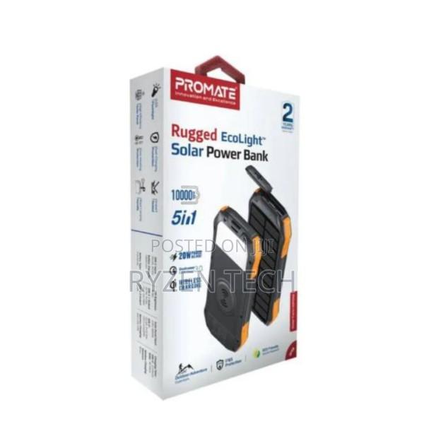 Promate 10000mah Waterproof Solar Powerbank