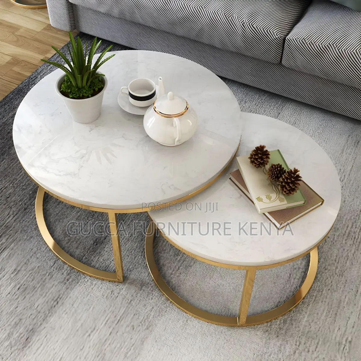 Coffee Tables: Office Frame Glam Simple Coffee Table