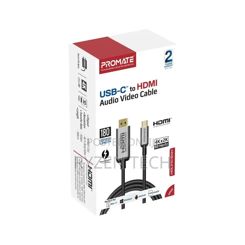 Promate X (60hz) Usb-C to Hdmi 2.0 Audio Video Cable