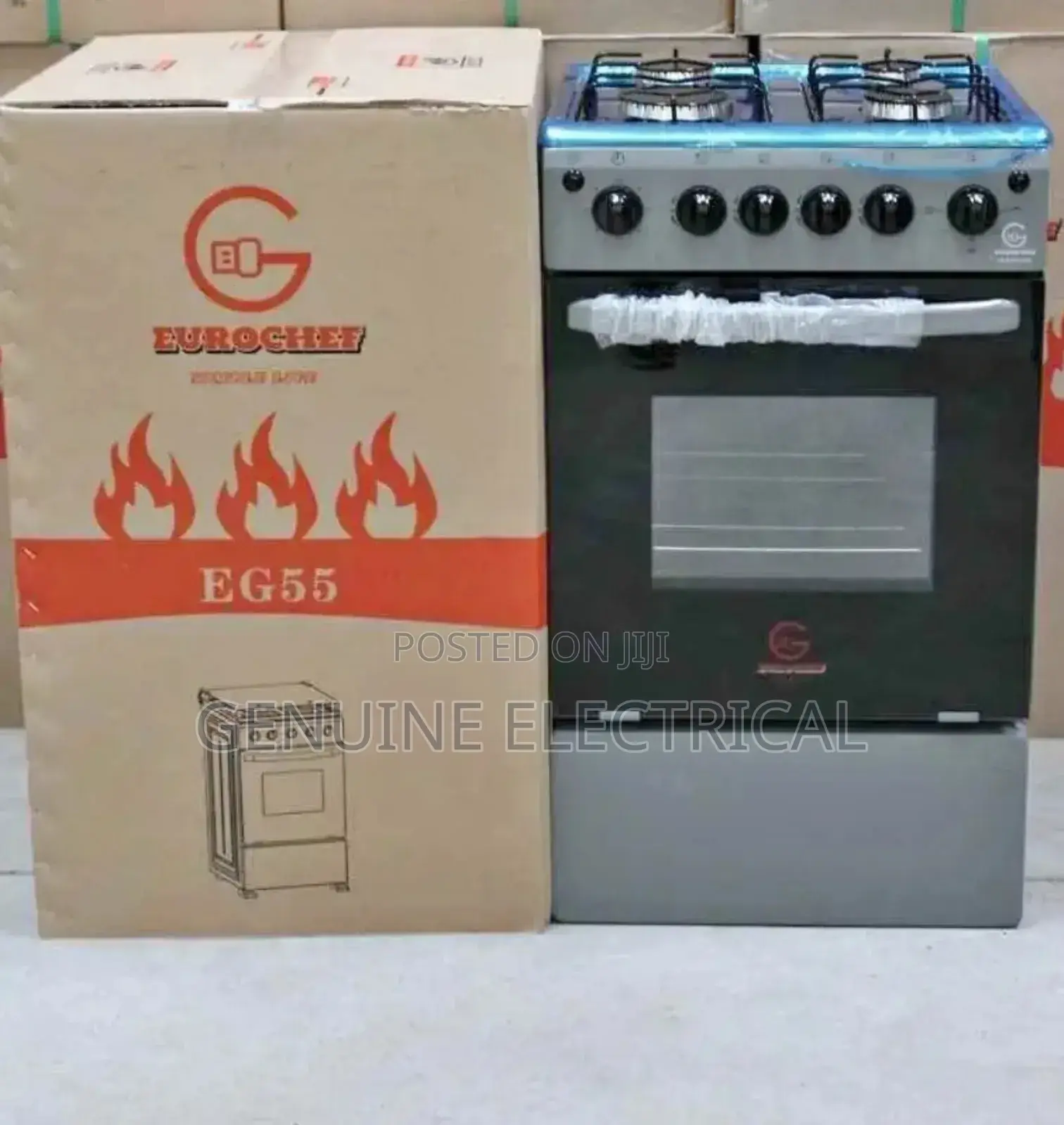 Eurochef Eg55-4g+E Standing Gas Cooker