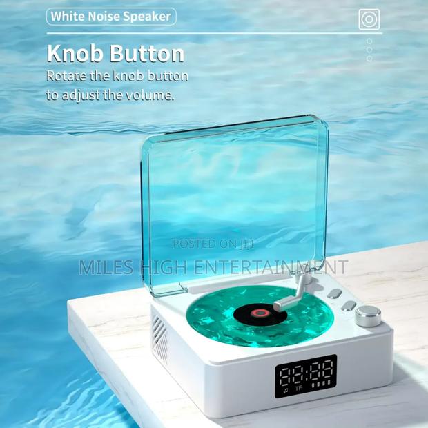 Retro Turntable Bluetooth Speaker With Led - thumbnail 2