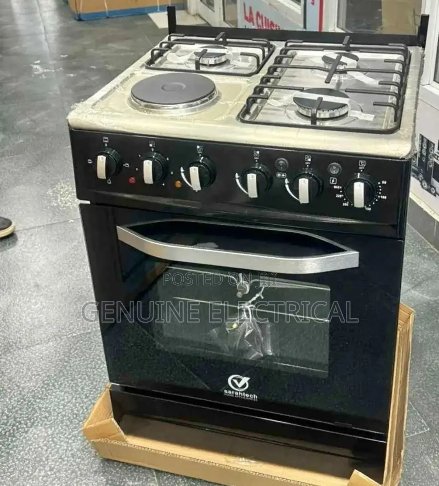 Sarahtech 3 Gas+ 1 Electric Plate Standing Cooker,50cm”55cm