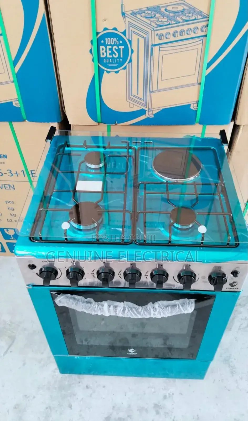 Euroken 3+1 Standing Cooker With Electric Double Heater Oven
