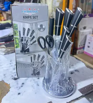 9pcs Set Knife Black