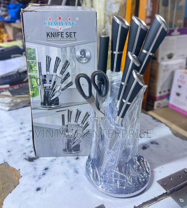 9pcs Set Knife Black