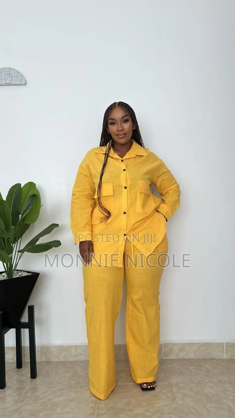 Linen Two Piece Set.