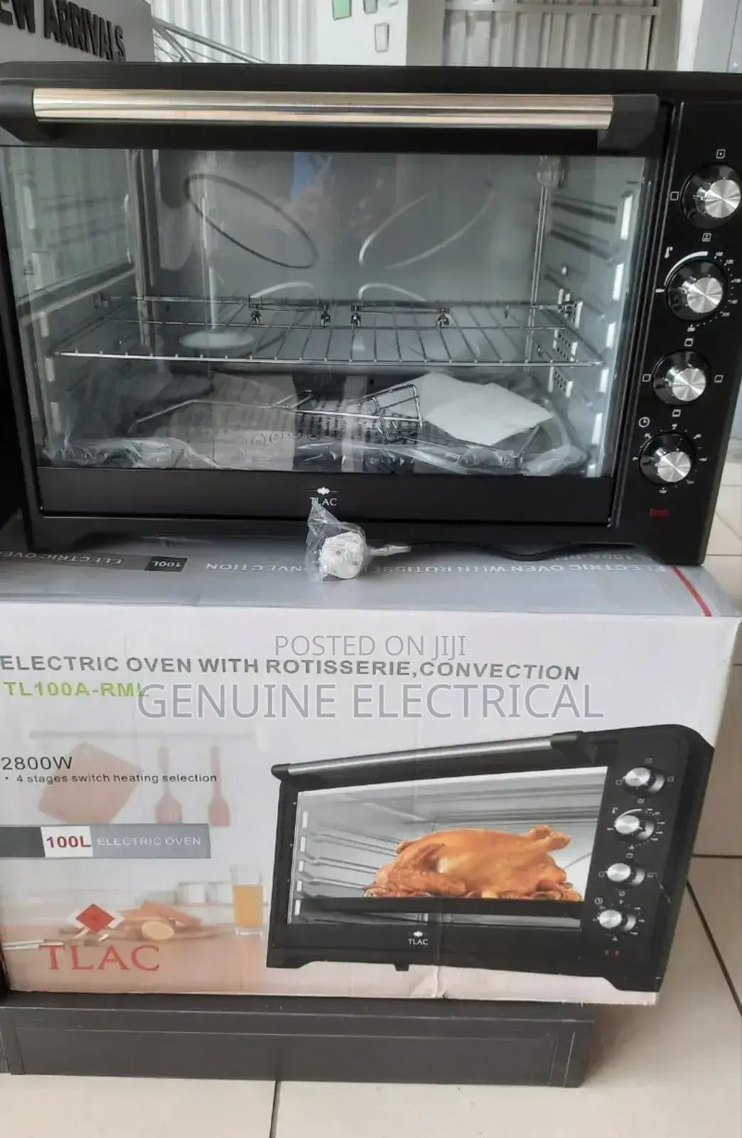 Tlac 100l Electric Oven | 2800w Power, 4-Stage Switch