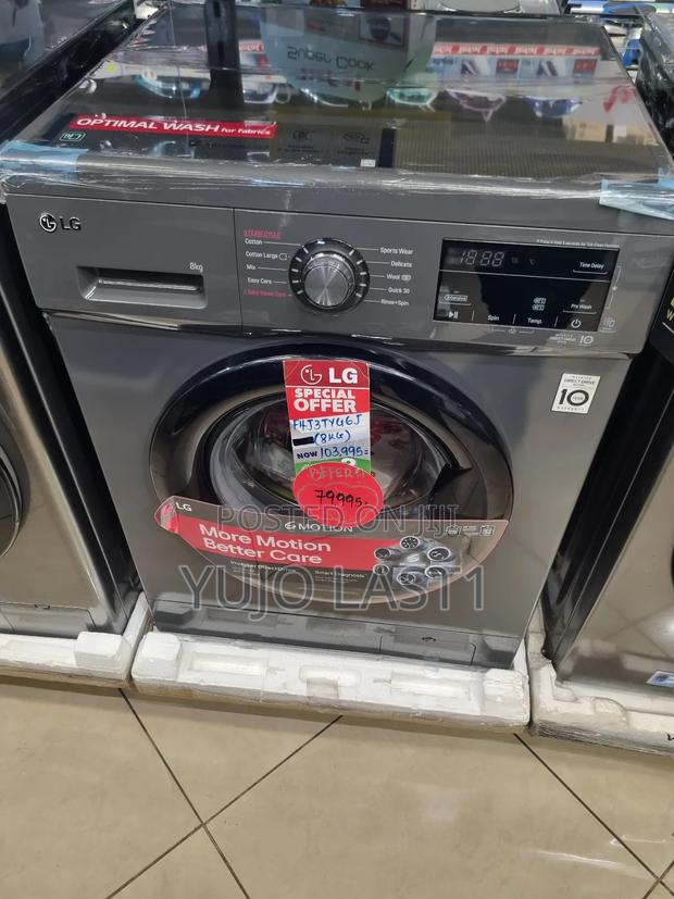 Lg F4j3tyg6j Front Load Washing Machine, 8kg -