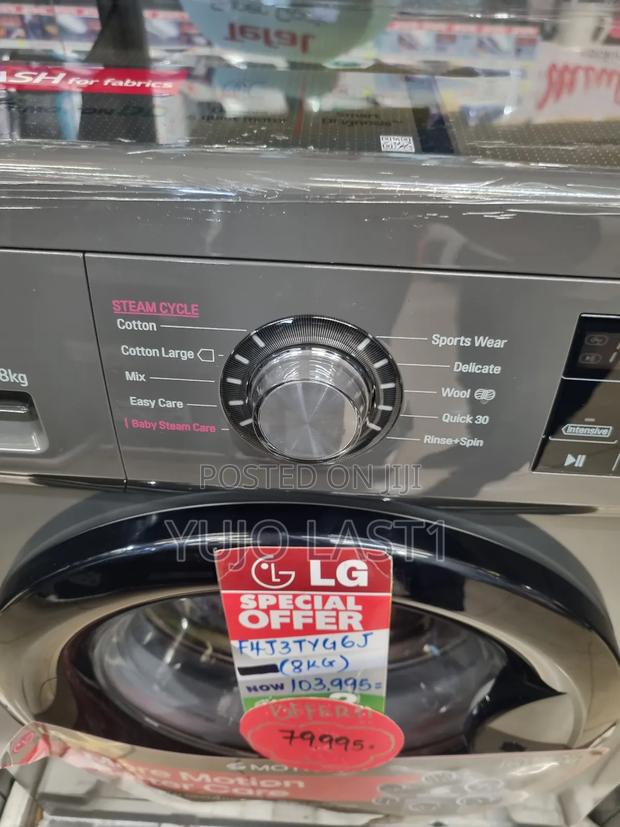 Lg F4j3tyg6j Front Load Washing Machine, 8kg - - thumbnail 3