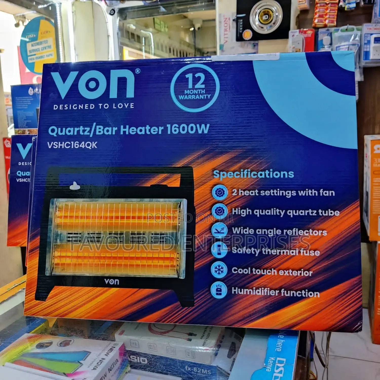 *Von Quartz Heater 1600w