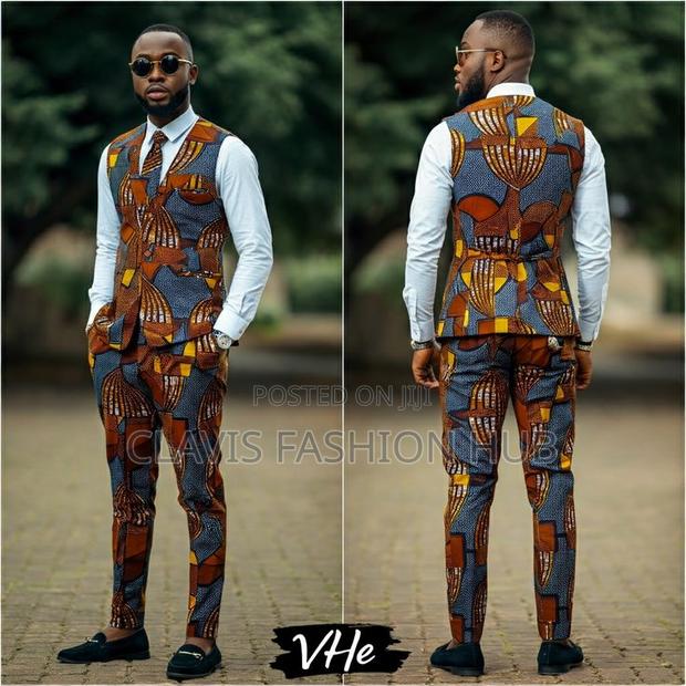 Half Coat and Ankara Trouser for Men - thumbnail 2