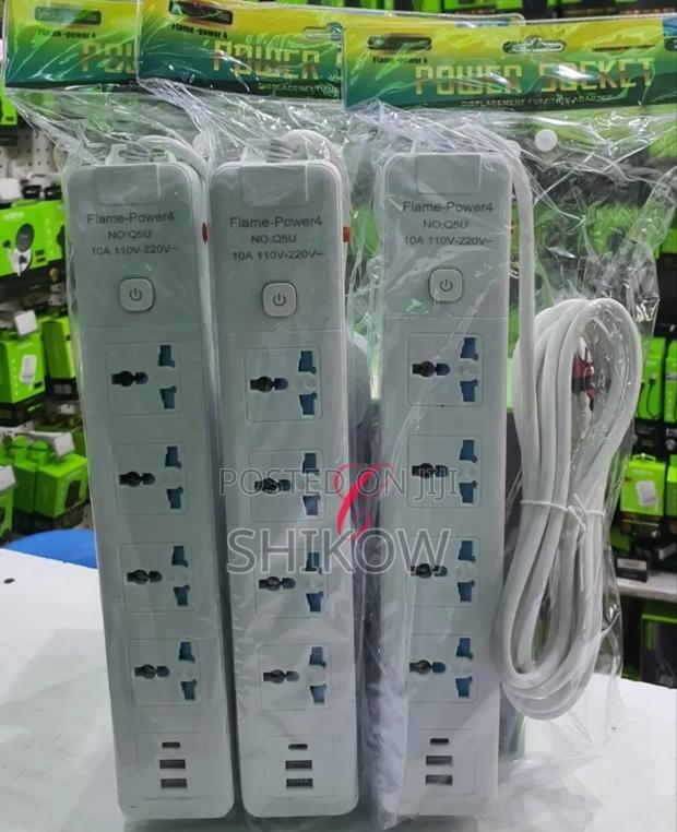 Flame Power 4 Socket 4 Way Extension