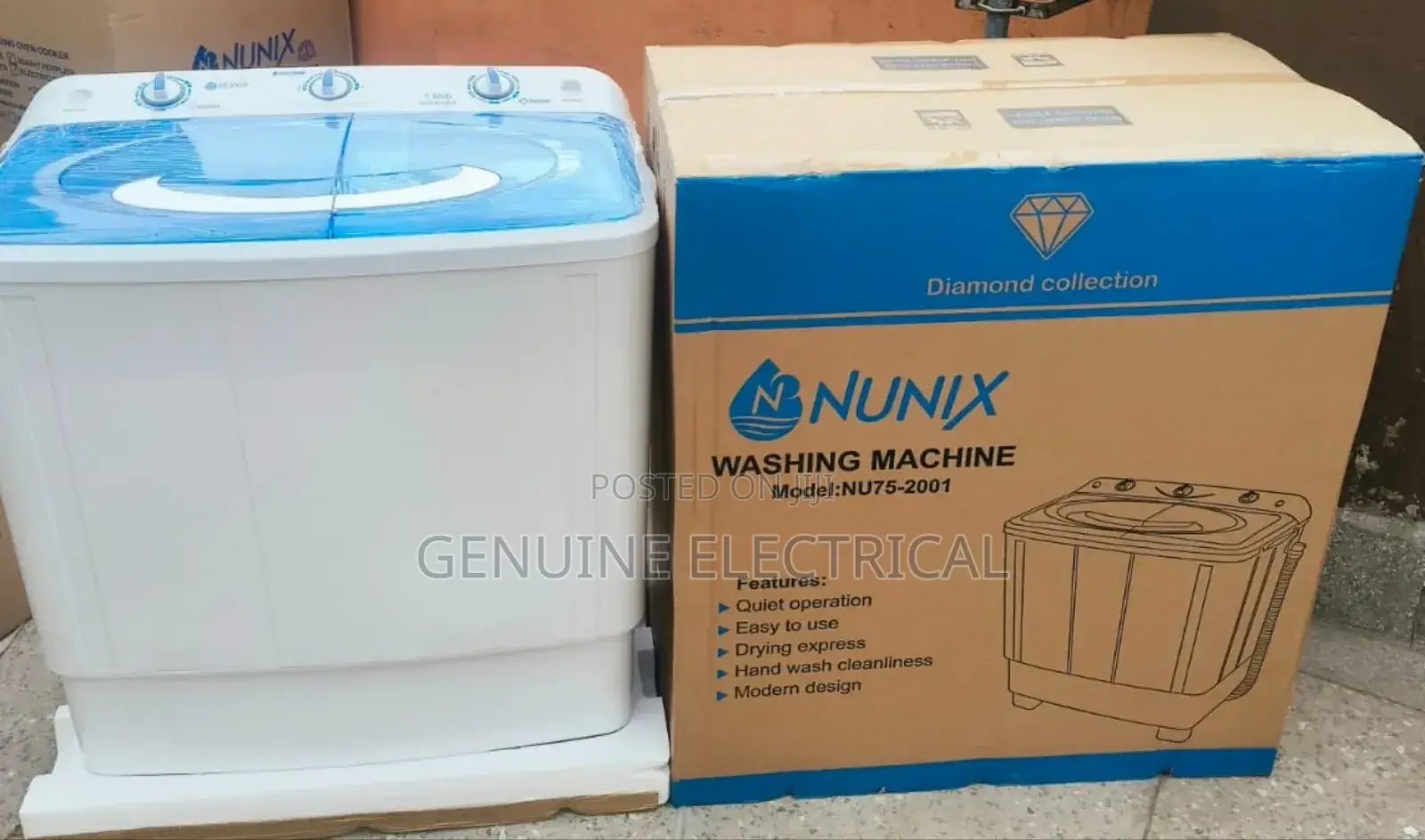 Nunix Nu75-2001 7.5kg Twin-Tub