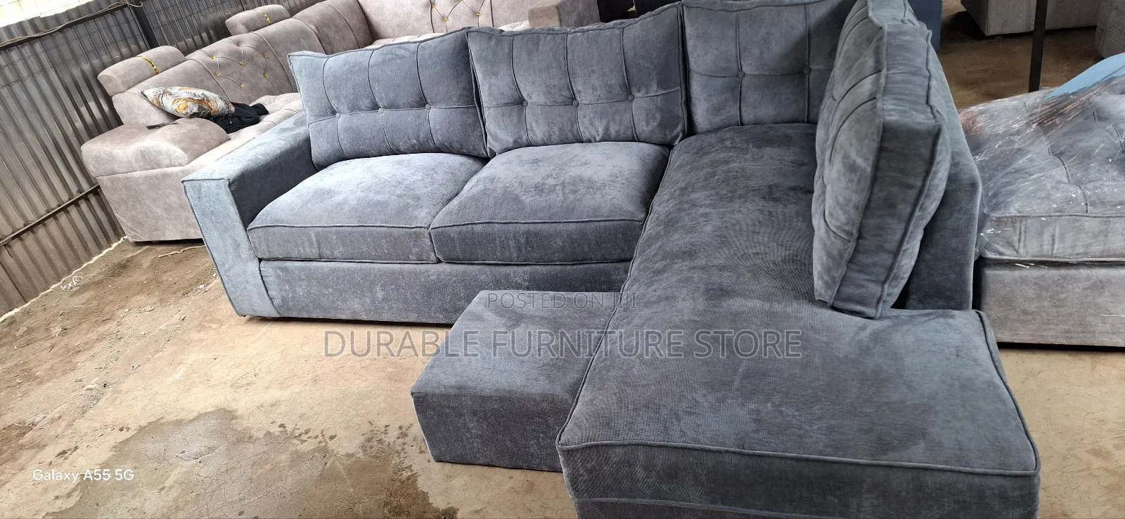 6 Seater Dark Grey Coach