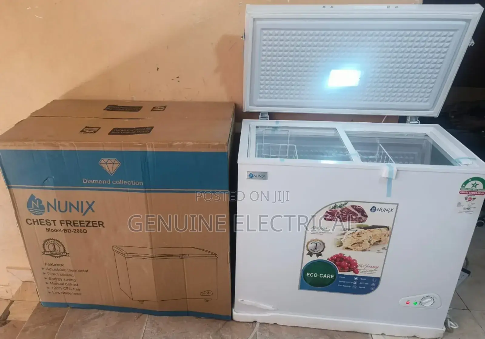 Nunix 200l Chest Freezer With Ecocare