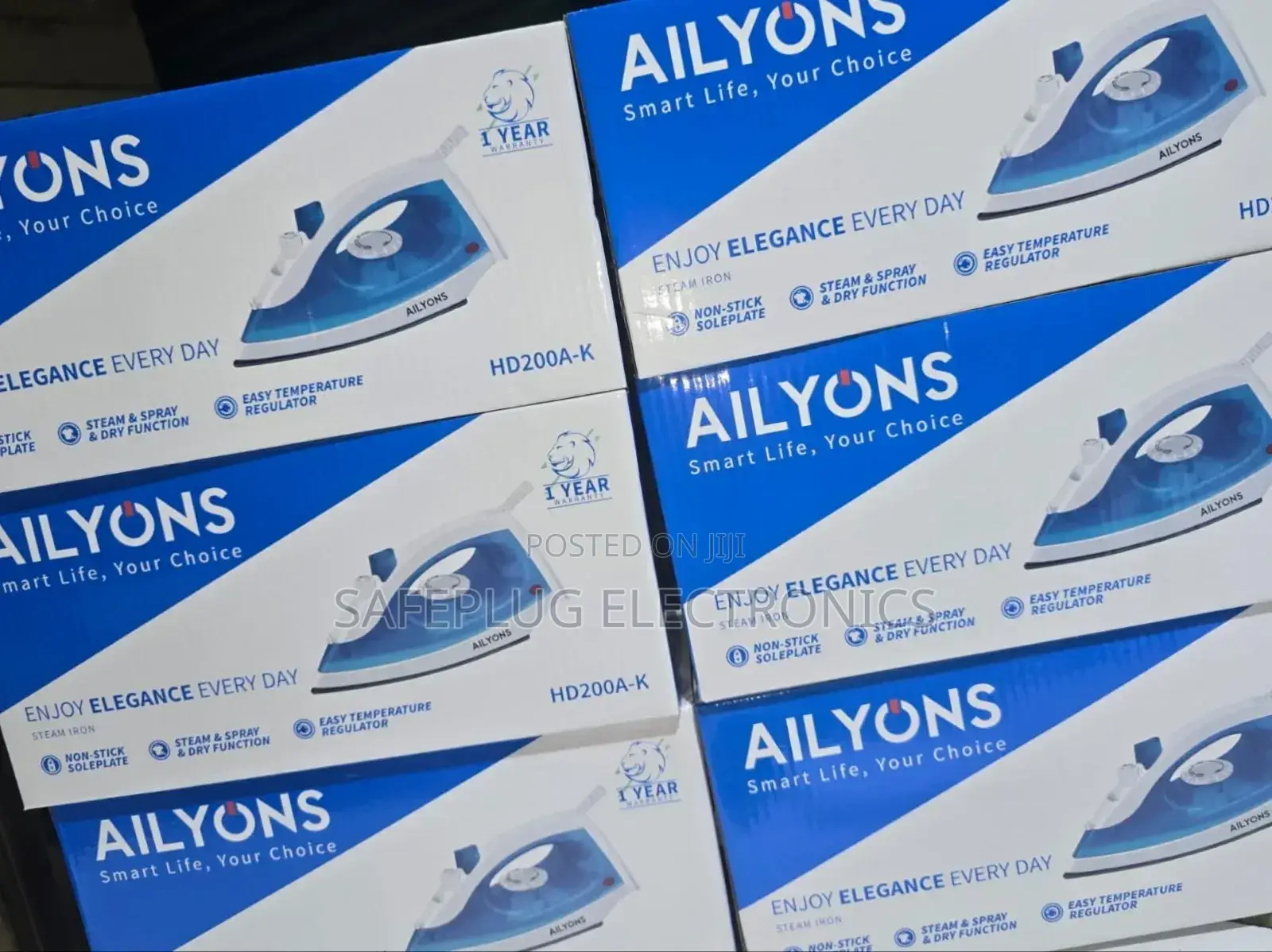 Ailyons Dry Iron - Stainless Soleplate Steel Iron