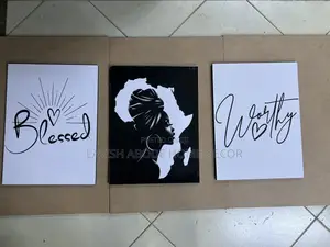Black and White Theme Wall Hanging Set of 3 Wall Art