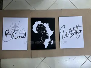 Black and White Theme Wall Hanging Set of 3 Wall Art