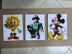 Kid’S Wall Hanging Cartoon Wall Art Set of 3