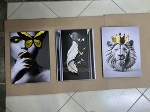 Grey Theme Wall Hanging Set of 3 Arts