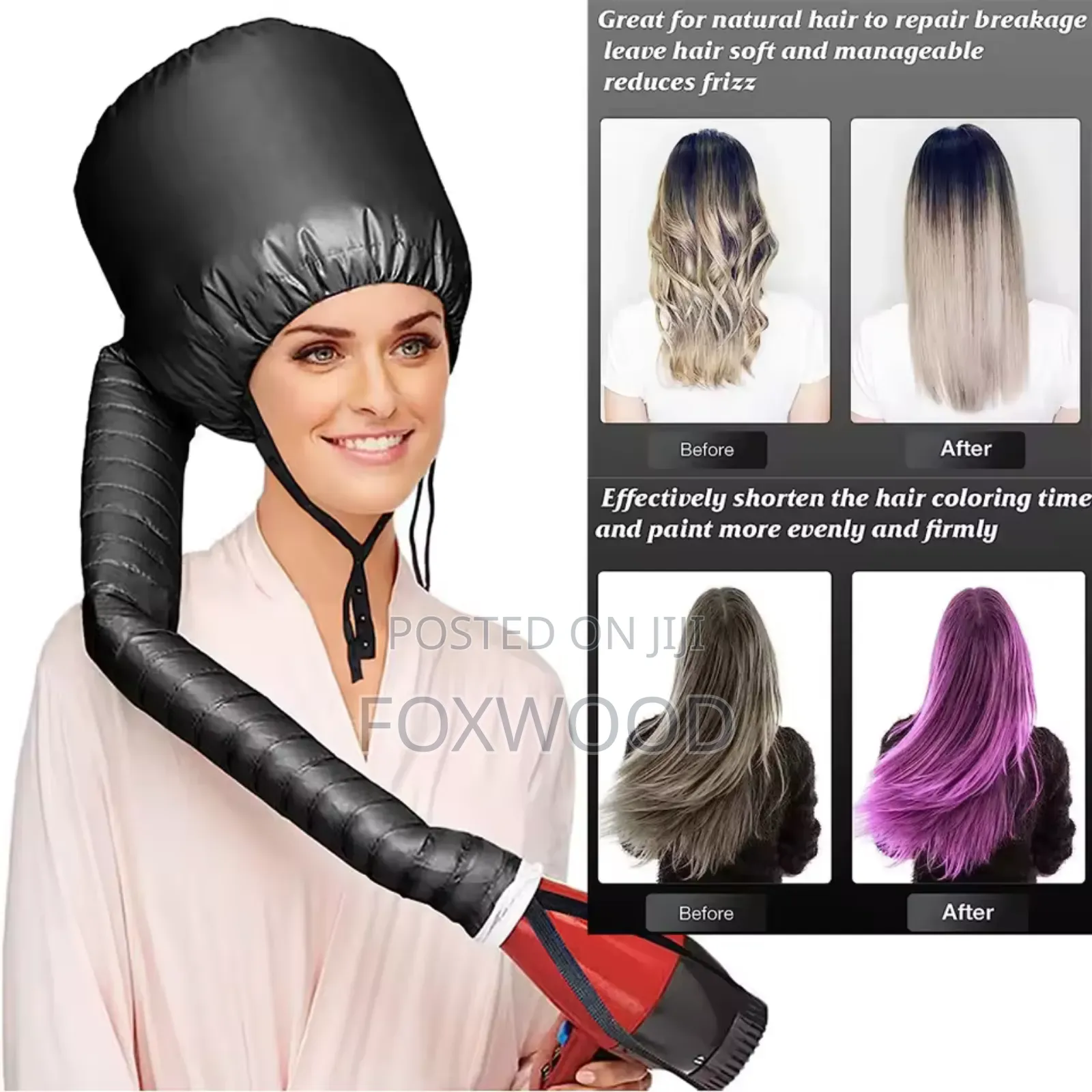 Bonnet Hood Hairdryer Attachment Hair Dryer With Chin Strap