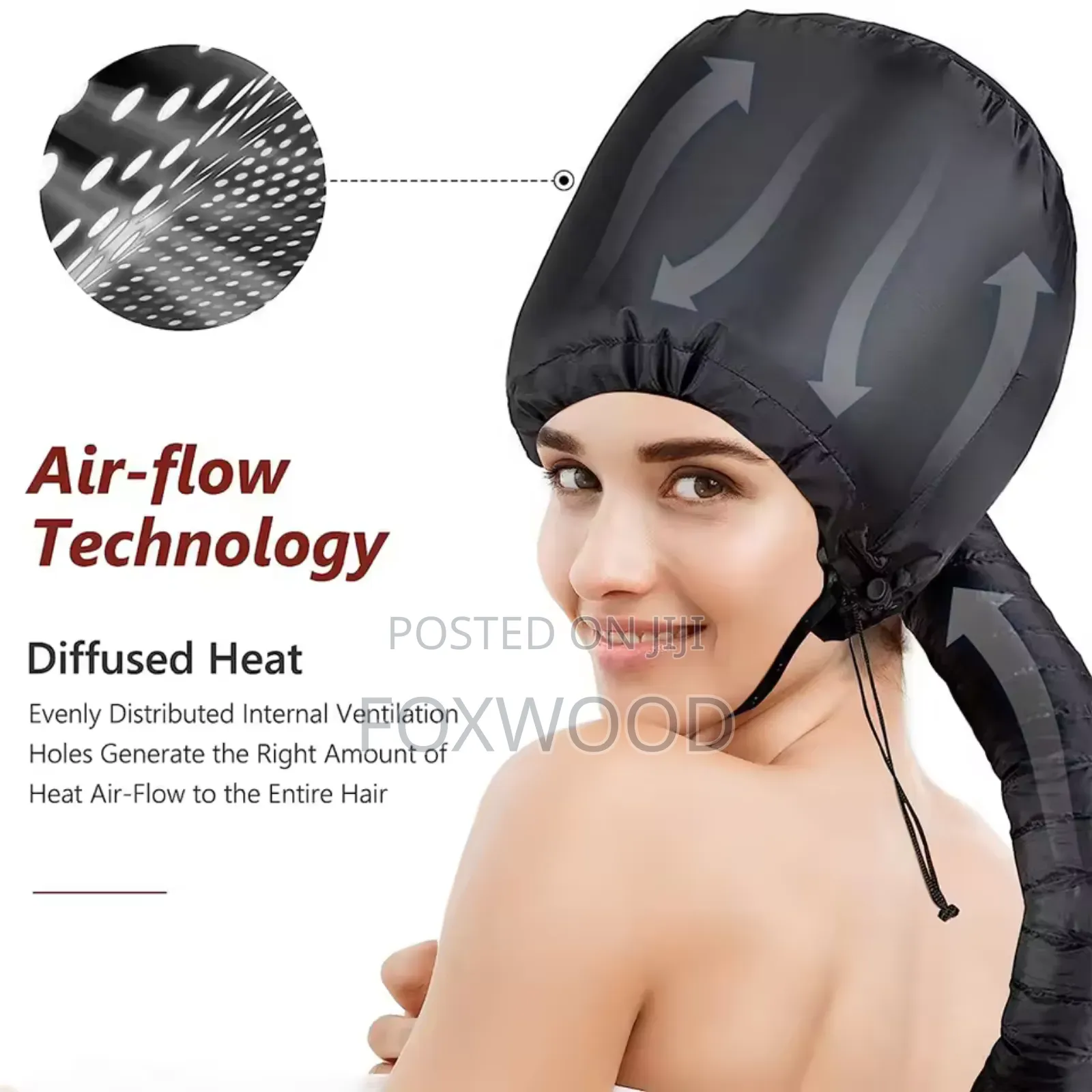 Bonnet Hood Hairdryer Attachment Hair Dryer With Chin Strap