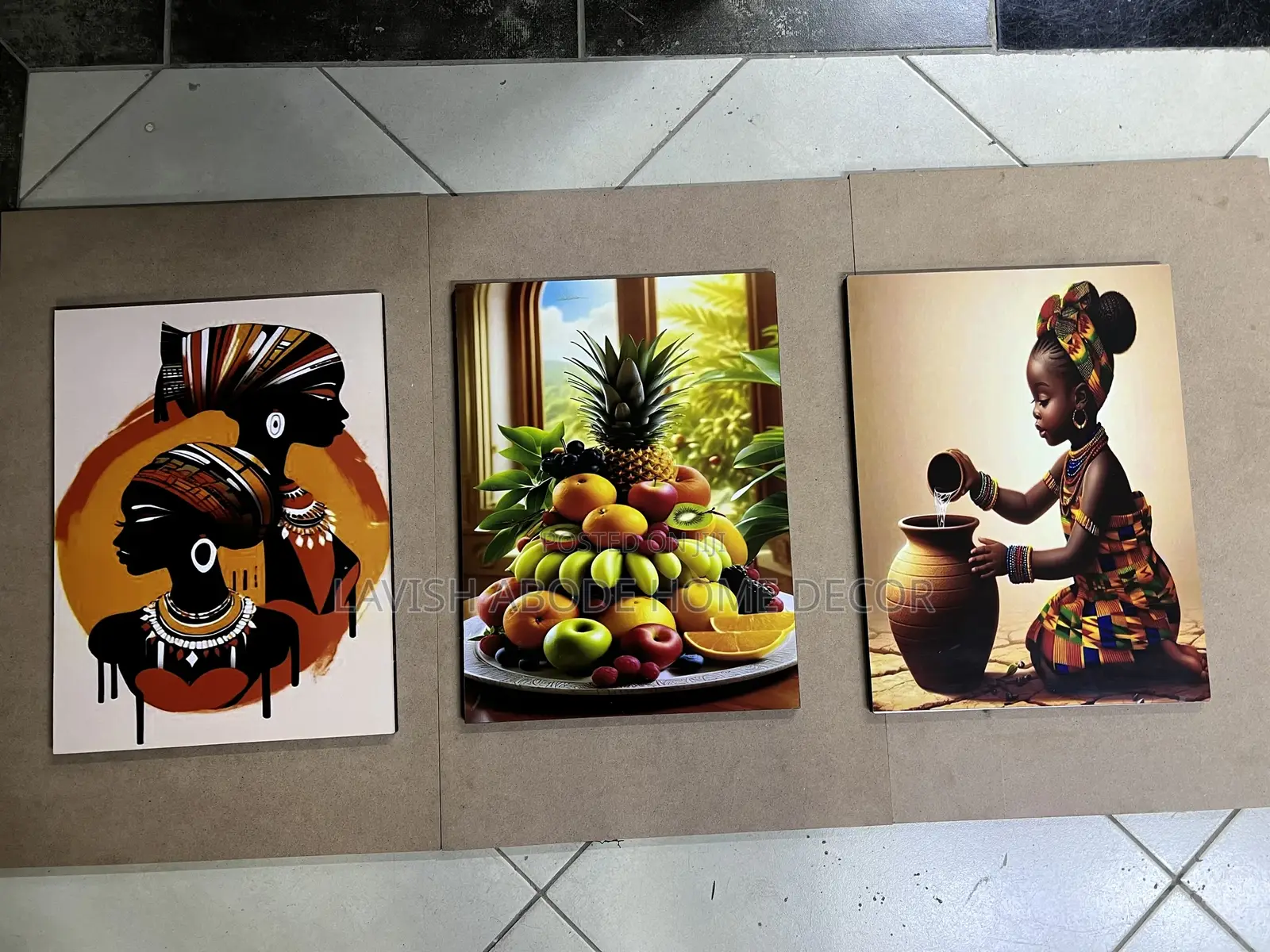 African Themed Wall Hanging A3 Wall Art