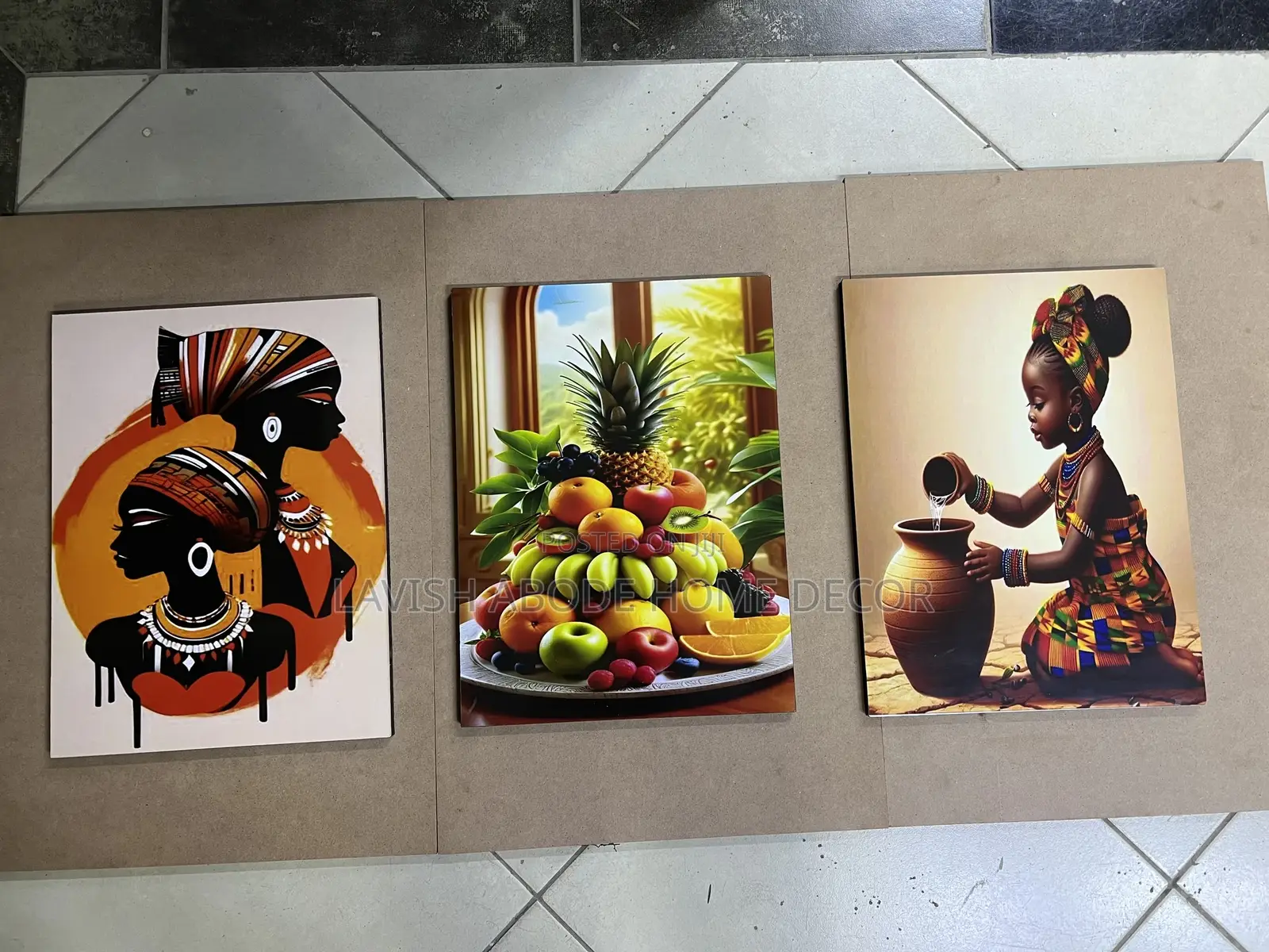 African Themed Wall Hanging A3 Wall Art