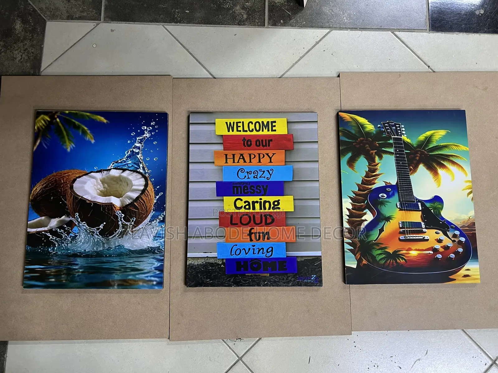 Beach Vibes 3 Piece Wall Hanging Wall Art