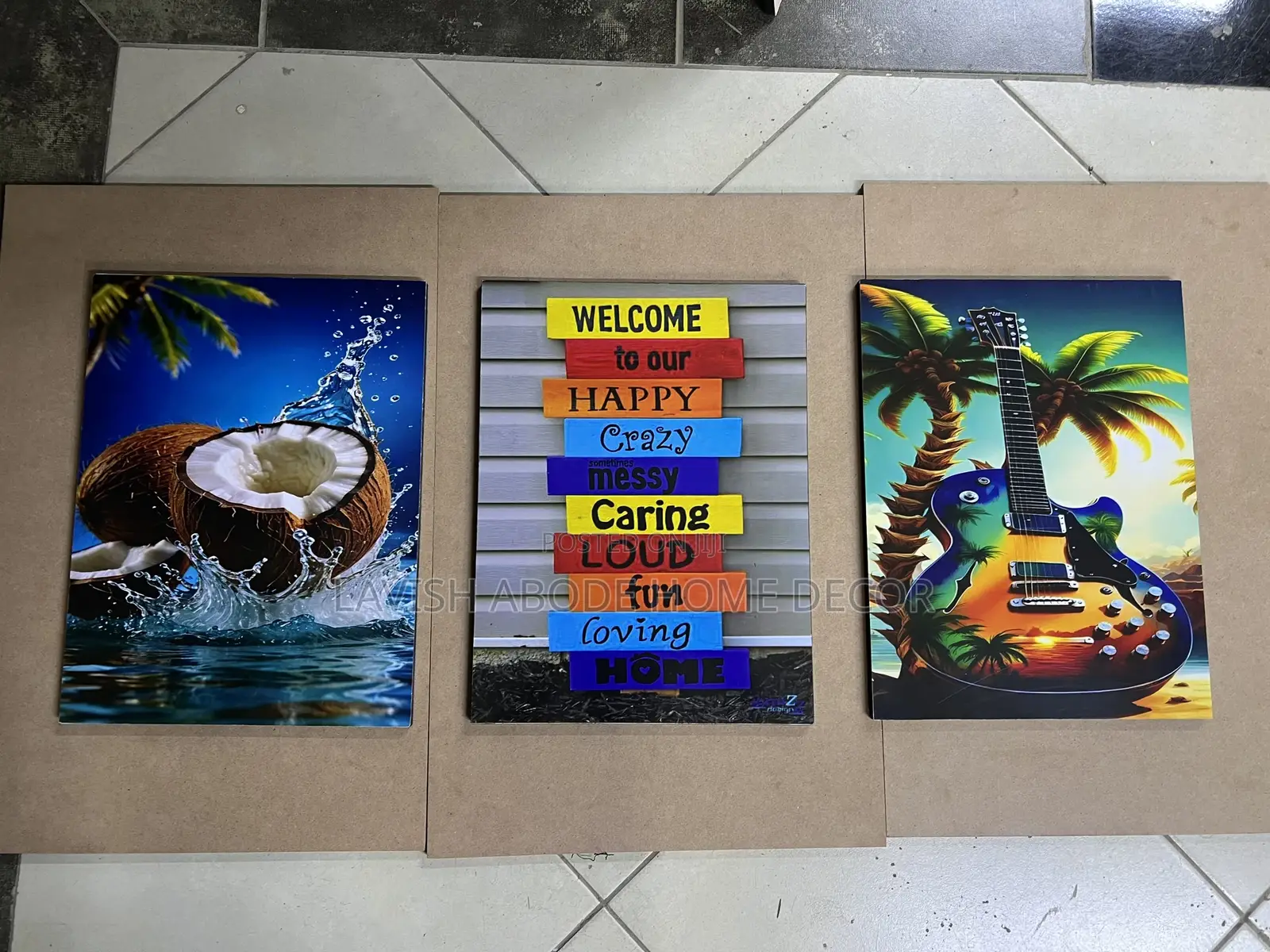 Beach Vibes 3 Piece Wall Hanging Wall Art