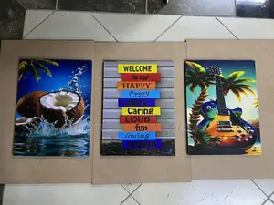 Beach Vibes 3 Piece Wall Hanging Wall Art