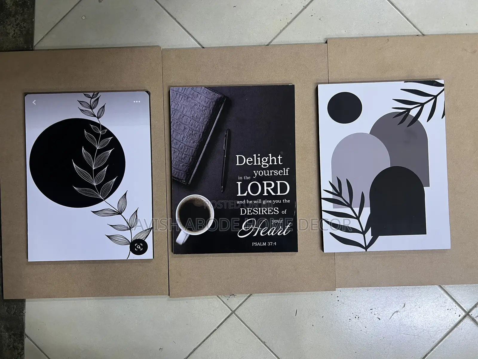 Set of 3 Christian Themed Wall Hanging Wall Art