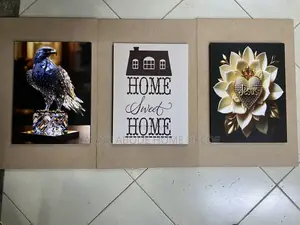 Brown and Cream Wall Hanging Set of 3 Home Sweet Home
