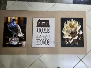 Brown and Cream Wall Hanging Set of 3 Home Sweet Home