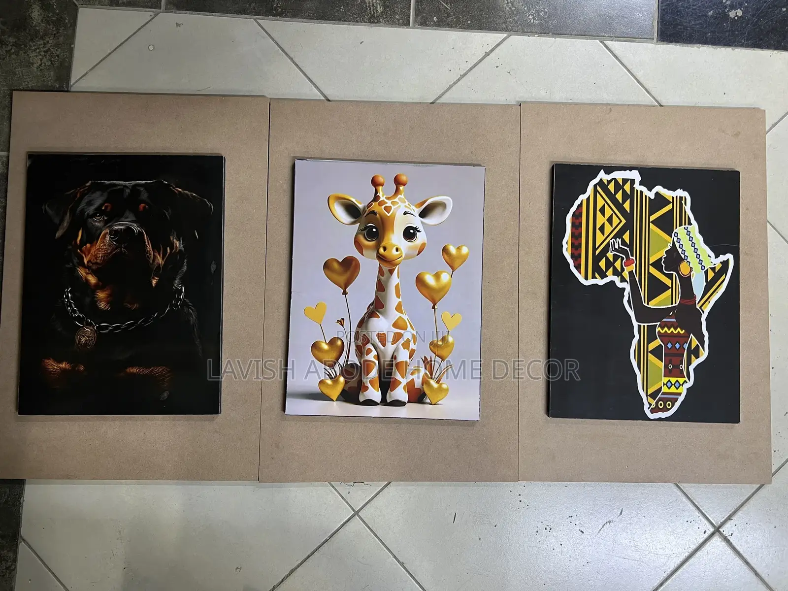 Beautiful Wall Hanging Set of 3 A3 Size