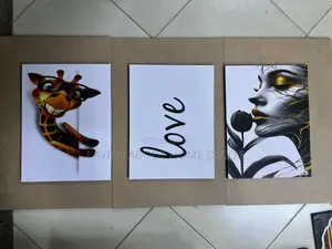 Love Giraffe Wall Hanging Decor - 3 Pieces