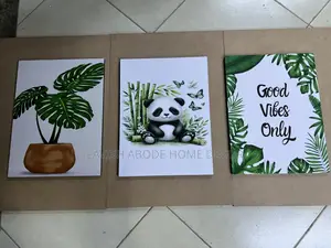 Good Vibes Only Nature Themed Set of 3 Wall Hangings