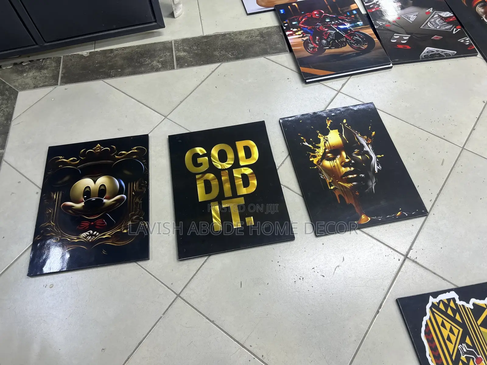 God Did It Gold Wall Hanging Set of 3 Arts