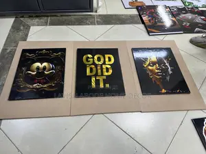 God Did It Gold Wall Hanging Set of 3 Arts