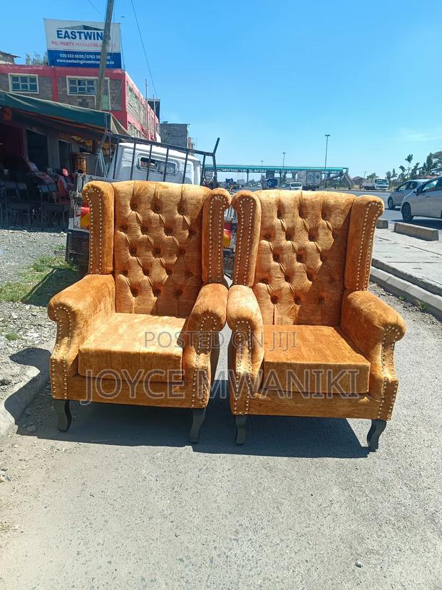 2 Pedicure Seats or Armchairs, 2 Pieces Gold.