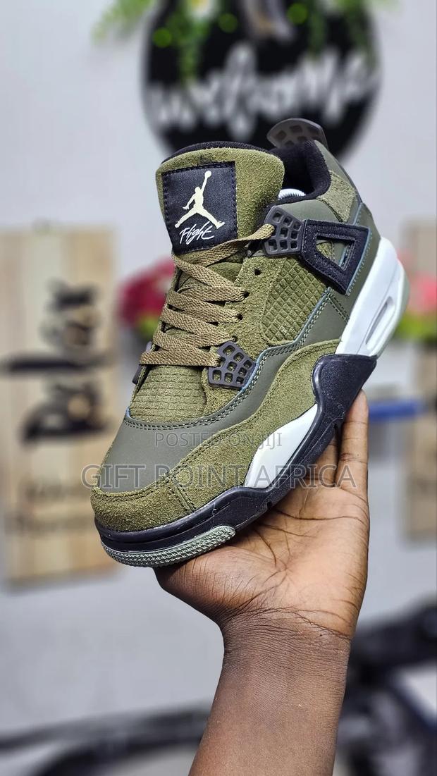 Jordan 4 Olive Green Unisex Sneakers - main view