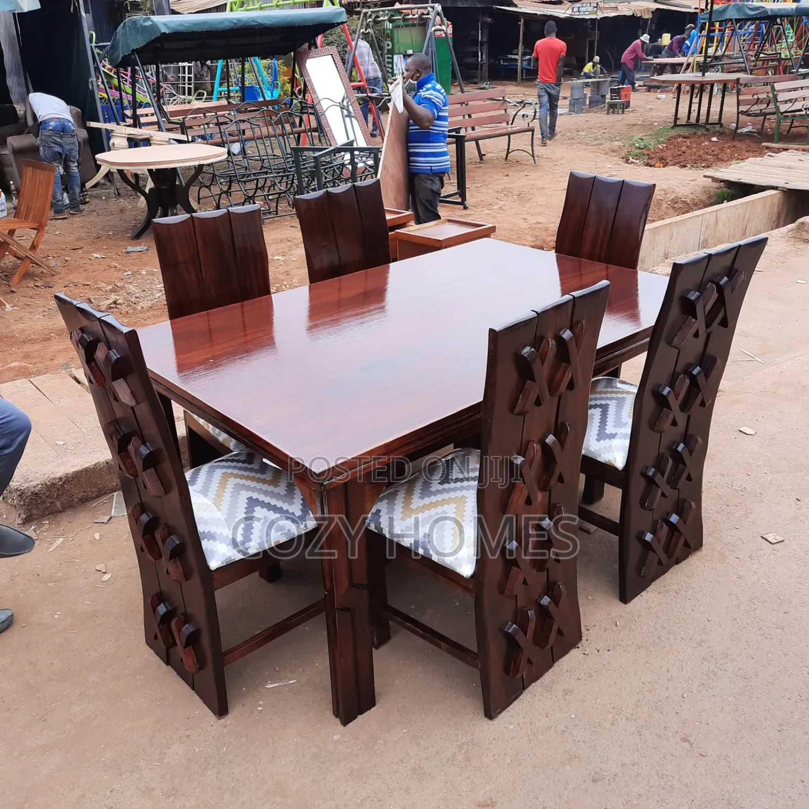Dining Set, a Graceful Dining Set + 6 Chairs