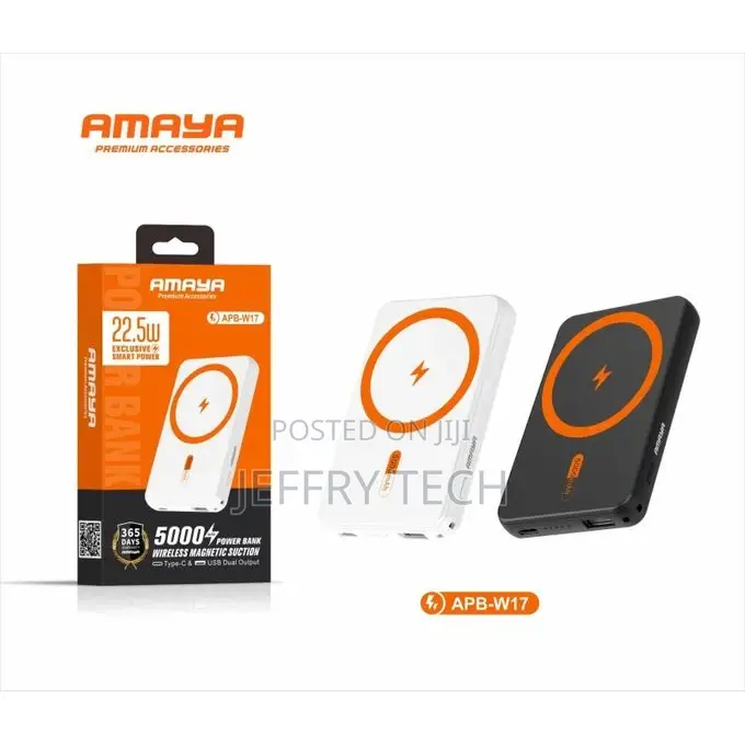 Amaya Magnetic Portable Charger (Maggo), 5,000mah Wireless P