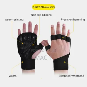 Wrist Support Half-Finger Weightlifting Gym Gloves