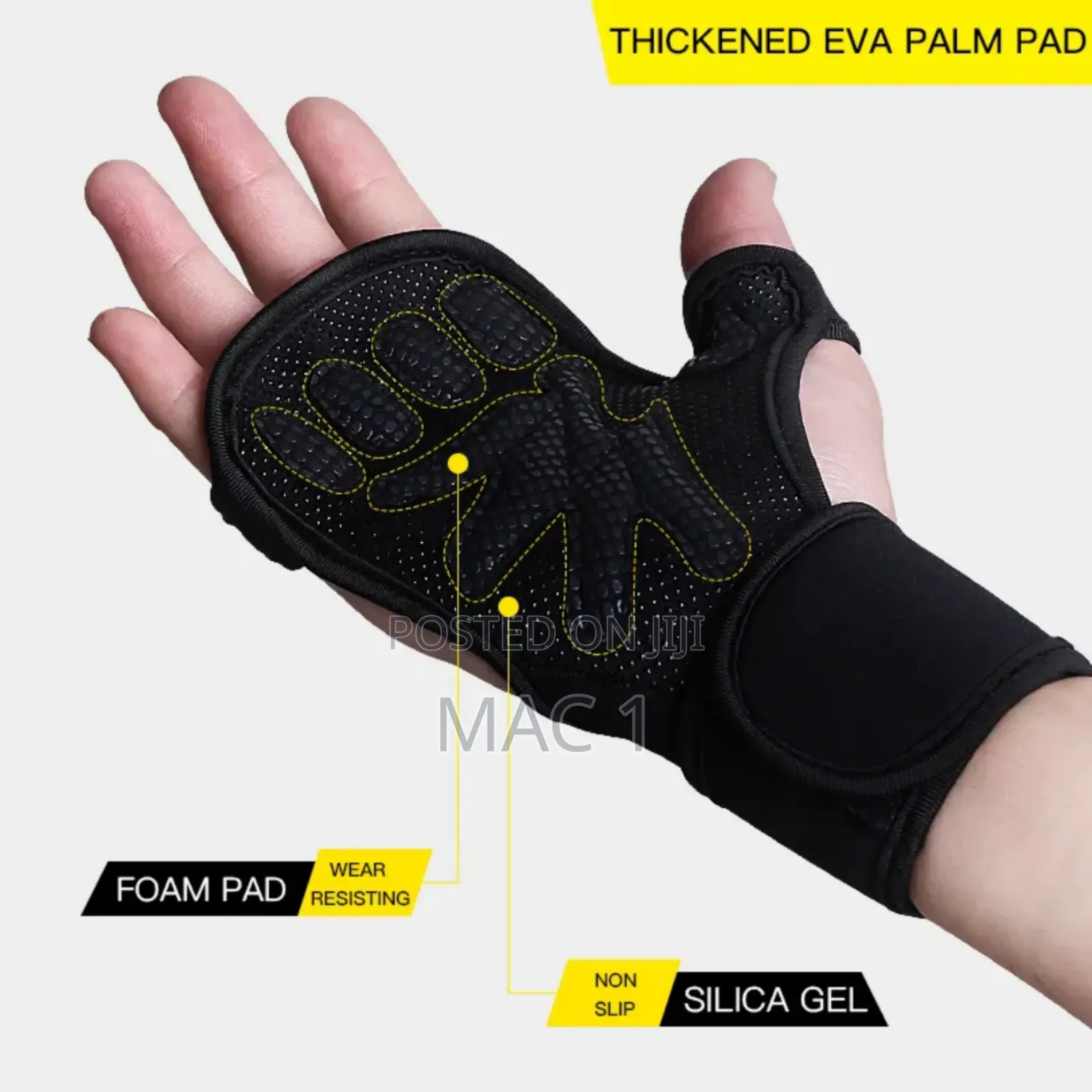 Wrist Support Half-Finger Weightlifting Gym Gloves